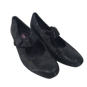 Munro Women's Jenna Mary Jane  Wedge Black Size 8.5